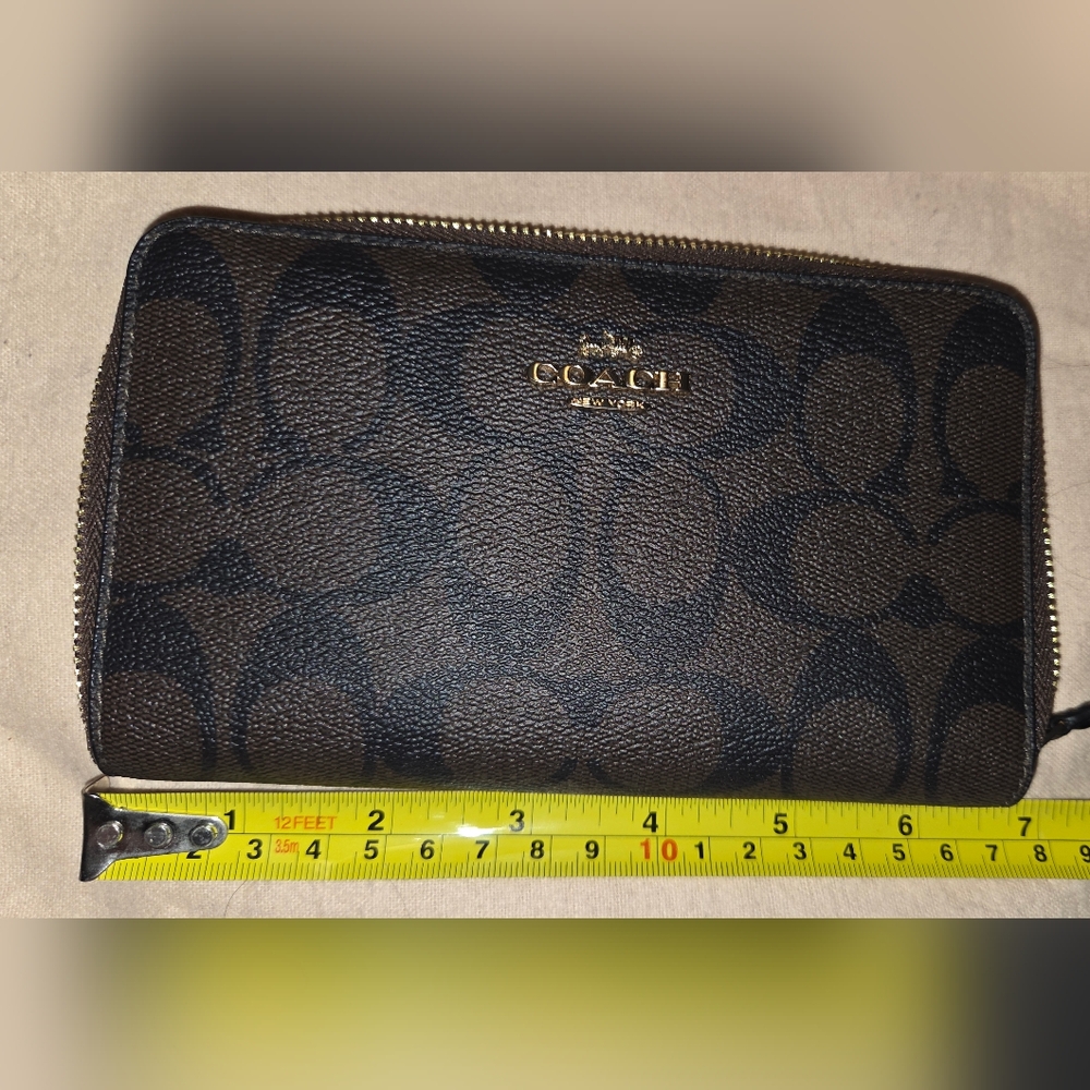 Coach Dark Brown And Black Wallet